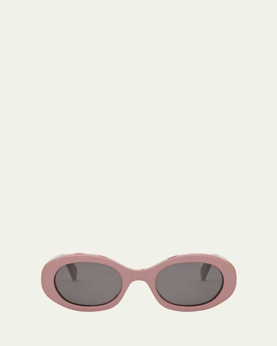 Triomphe Acetate Oval Sunglasses